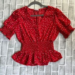 SIENNA SKY | sheer peplum top